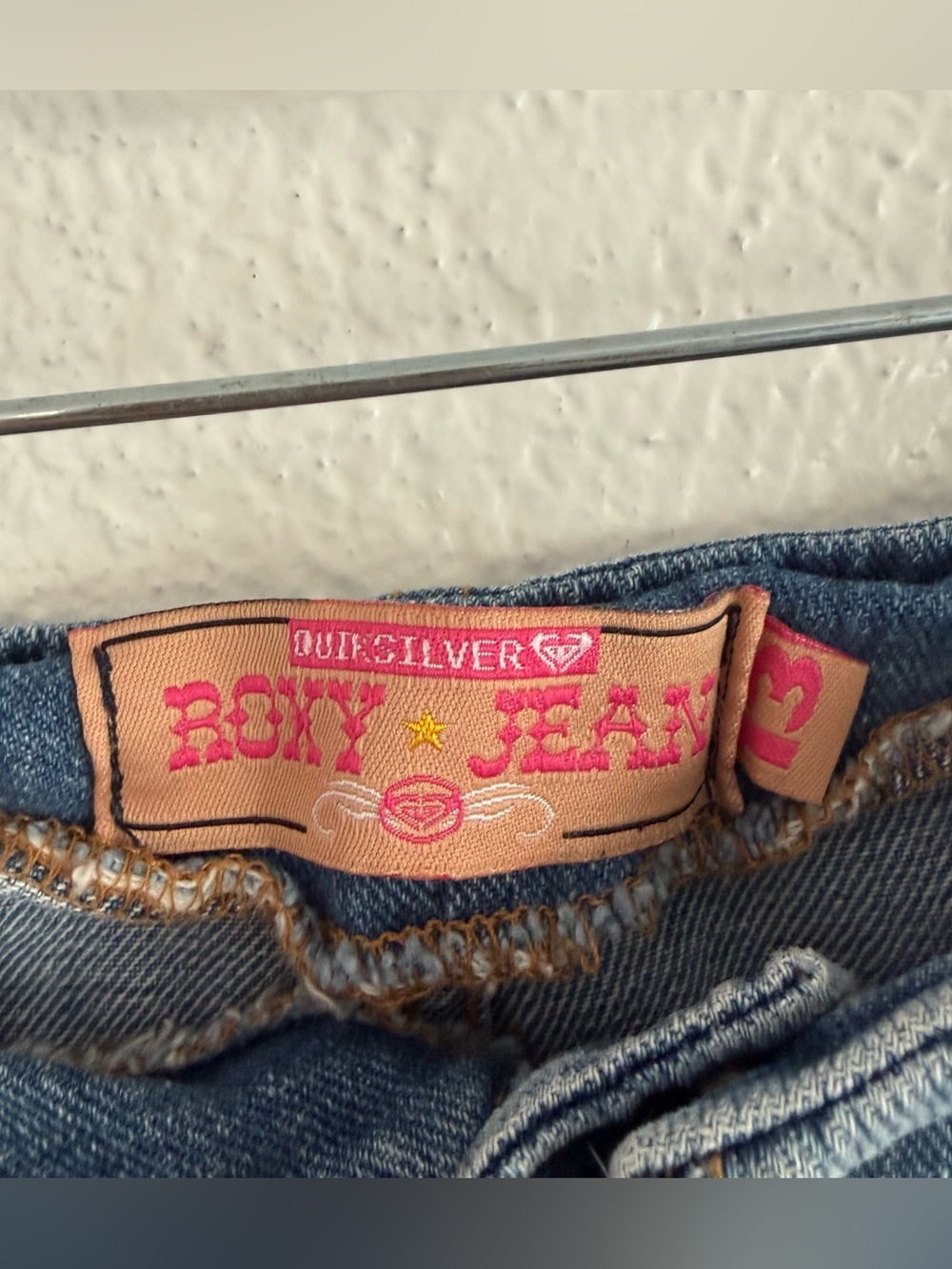 Roxy Jean Denim Skirt Juniors Size 13 Knee Length Low Rise Y2K Vintage Summer - Picture 2 of 5